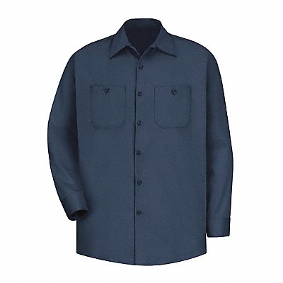 K7979 Mens Cotton Work Shirt Navy M