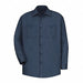 K7979 Mens Cotton Work Shirt Navy M