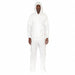 Hooded Coverall w/Boots White L PK25