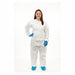 Collared Coverall Elastic White XL PK25