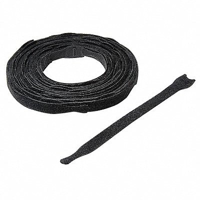 Hook-and-Loop Cable Tie 18 in Blk PK400