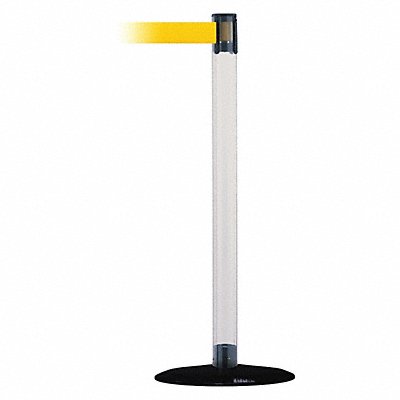 Barrier Post w/ Belt 7-1/2 ft L Yellow