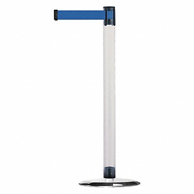 Barrier Post with Belt Metal 7-1/2 ft L