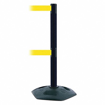 Barrier Post w/ Belt 7-1/2 ft L Yellow