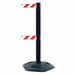 Barrier Post with Belt Red/White Striped