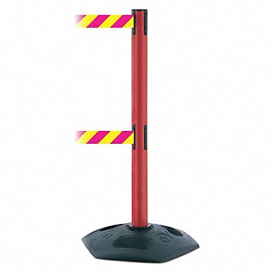 Barrier Post with Belt Heavy Duty Rubber