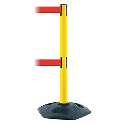 Barrier Post with Belt 7-1/2 ft L Red