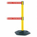 Barrier Post with Belt Yellow