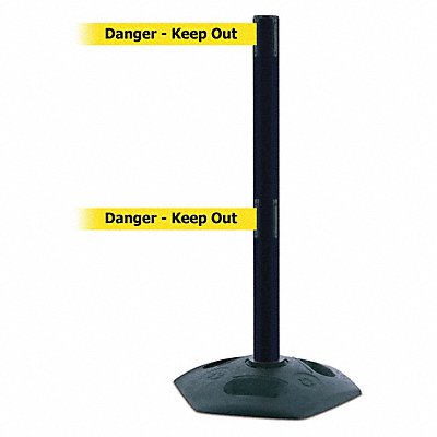 Barrier Post with Belt 38 in H 13 ft L