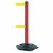 Barrier Post with Belt 13 ft L Yellow