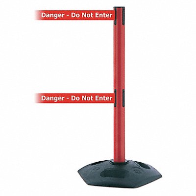 Barrier Post with Belt Heavy Duty Rubber