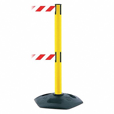 Barrier Post with Belt Red/White Striped