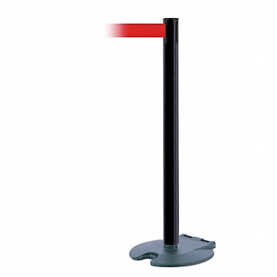 Barrier Post w/ Belt Wheeled 7-1/2 ft L