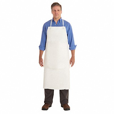 Bib Apron Universal White Vinyl PK12