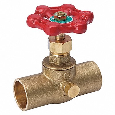 Stop and Waste Valve Brass CXC 1/2 in.