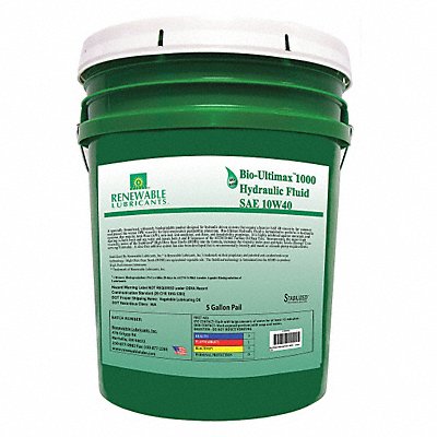 Hydraulic Oil Pail Yellow 5 gal