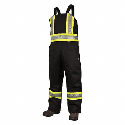Hi-Vis Insulated Bib Overalls Black M