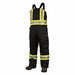 Hi-Vis Insulated Bib Overalls Black M