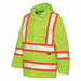 Rain Jacket with Hood Hi-Vis Yllw/Grn L