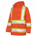Rain Jacket with Hood Hi-Vis Orng M