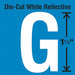 Die-Cut Reflective Letter Label G PK5