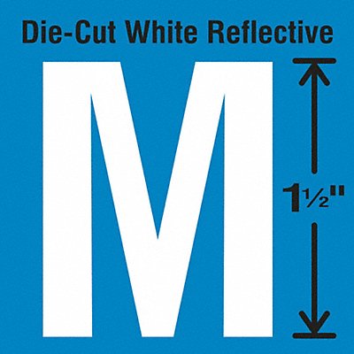 Die-Cut Reflective Letter Label M PK5