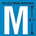 Die-Cut Reflective Letter Label M PK5