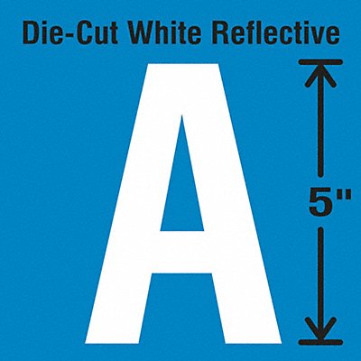 Die-Cut Reflective Letter Label A PK5