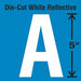 Die-Cut Reflective Letter Label A PK5