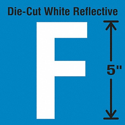 Die-Cut Reflective Letter Label F PK5