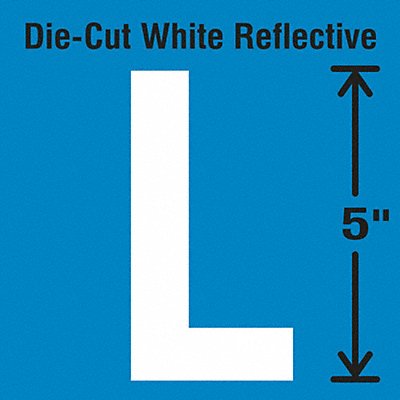 Die-Cut Reflective Letter Label L PK5