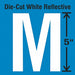 Die-Cut Reflective Letter Label M PK5