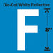 Die-Cut Reflective Letter Label F