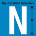 Die-Cut Reflective Letter Label N