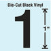 Die Cut Number Label 1 10 Cards PK10