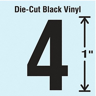 Die Cut Number Label 4 10 Cards PK10