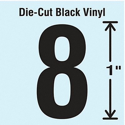 Die Cut Number Label 8 10 Cards PK10