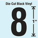 Die Cut Number Label 8 10 Cards PK10