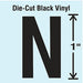 K8338 Die Cut Letter Label N 10 Cards PK10