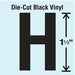 Die Cut Letter Label H 10 Cards PK10