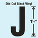 Die Cut Letter Label J 10 Cards PK10