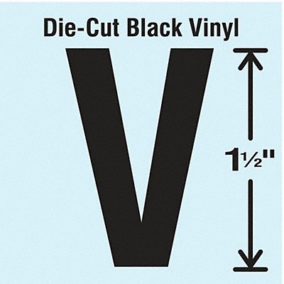 Die Cut Letter Label V 10 Cards PK10