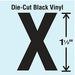 Die Cut Letter Label X 10 Cards PK10