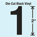 K8342 Die Cut Number Label 1 10 Cards PK10