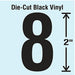 K8342 Die Cut Number Label 8 10 Cards PK10
