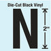 Die Cut Letter Label N 10 Cards PK10