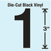 Die Cut Number Label 1 10 Cards PK10