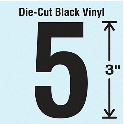 Die Cut Number Label 5 10 Cards PK10