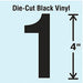 K8352 Die Cut Number Label 1 10 Cards PK10