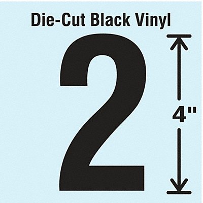 K8352 Die Cut Number Label 2 10 Cards PK10